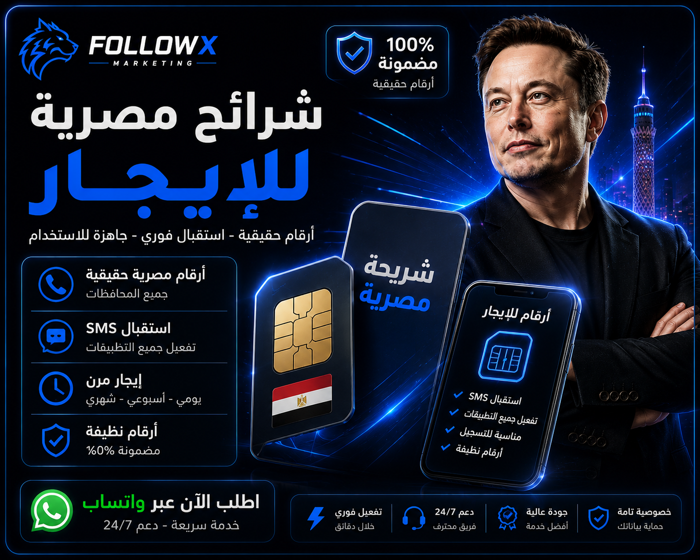 تأجير شرائح مصرية